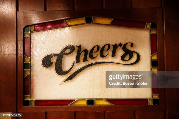 Cheers door is one of the many items that are up for auction at Cheers Bar in Faneuil Hall in Boston on Oct. 5, 2020. More than 350 items from the...