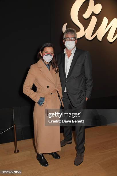 Hikari Yokoyama and Jay Jopling attend the private view of the newly opened 'Artemisia' & 'Sin' exhibitions at The National Gallery on October 6,...