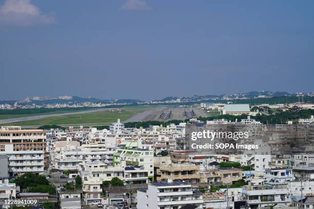 View of the U.S. Marine Corps Air Station Futenma, located in a densely populated area in the center of Okinawa Island.