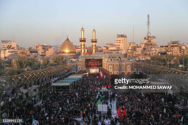Shiite Muslims gather for mourning rituals ahead of Arbaeen, which marks the end of the 40-day mourning period for the seventh century killing of...
