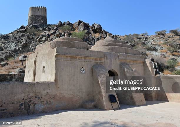 Photo taken on October 7, 2020 shows the al-Bidya Mosque in Fujairah, considered the oldest know mosque in the United Arab Emirates.