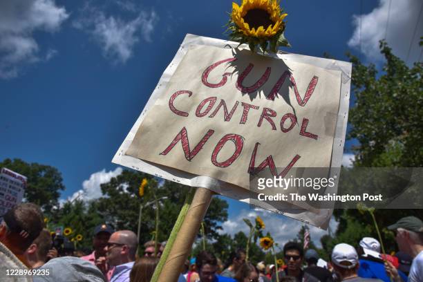 Various gun control organizations - including The National Organization For Change, March For Our Lives, and Team Enough - hold a demonstration on...