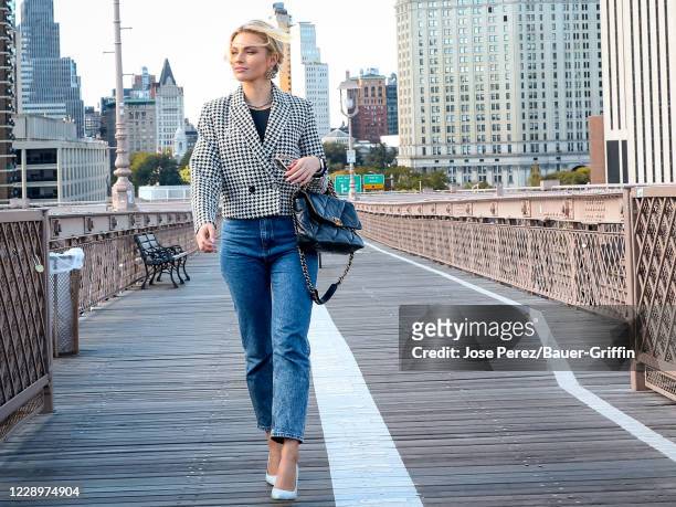 Irina Baeva is seen on October 08, 2020 in New York City.