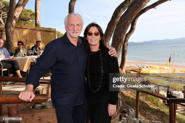 Rudi Voeller and his wife Sabrina Adducci Voeller during the welcome reception prior to the 30th anniversary celebration of the German World Cup win...