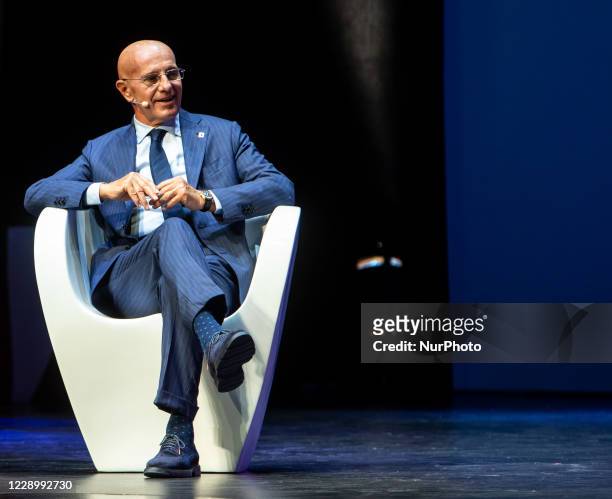 Arrigo Sacchi attends at Festival dello Sport at Teatro Strehler in Milan, Italy, on October 09 2020