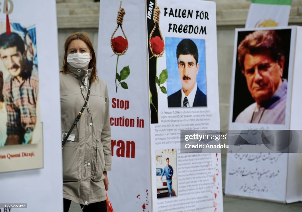 Protest in London against death penalty in Iran