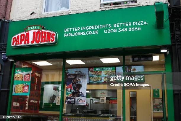 Branch of Papa John's seen in London.