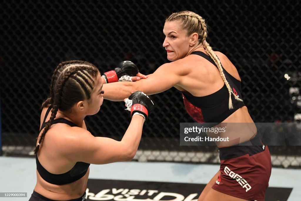 In this handout image provided by UFC, Stephanie Egger of