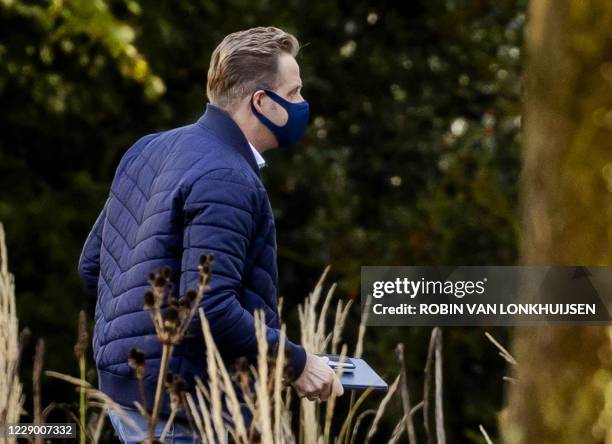 Dutch Minister of Health and Sport Hugo de Jonge arrives for an informal meeting on the novel coronavirus, Covid-19, at the Catshuis in The Hague on...