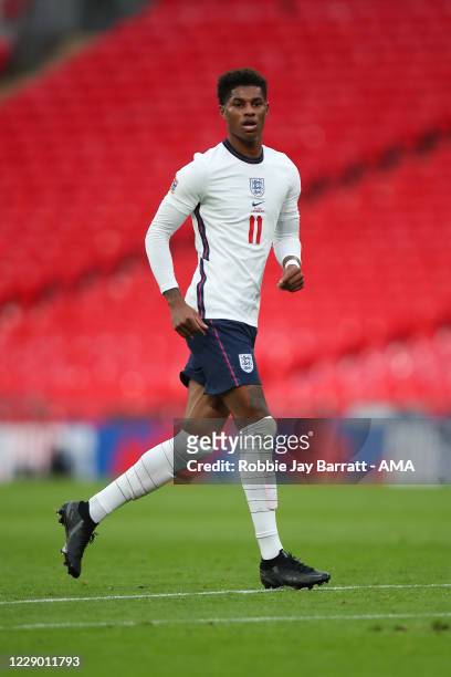 Marcus Rashford of England during the UEFA Nations League group stage match between England and Belgium at Wembley Stadium on October 11, 2020 in...