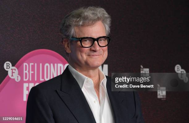 Colin Firth attends the "Supernova" Premiere during the 64th BFI London Film Festival at BFI Southbank on October 11, 2020 in London, England.