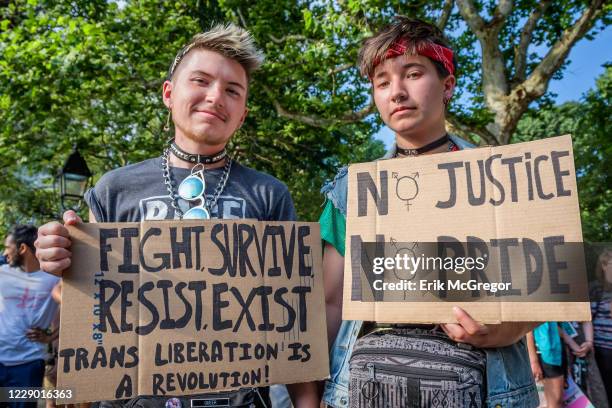 Trans, Gender Non-Conforming, Lesbian, Gay, Bi, and Two Spirit organizations and allies gathered at Washington Square Park for the 15th Annual Trans...