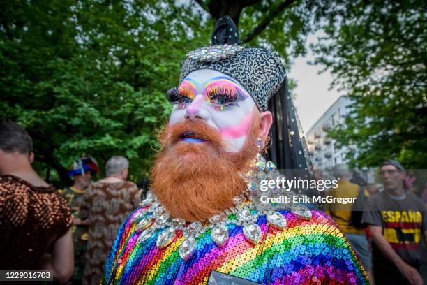 Hundreds Of Drag Queens filled the streets for the New York City Drag March, an annual drag protest and visibility march taking place as a kick-off...