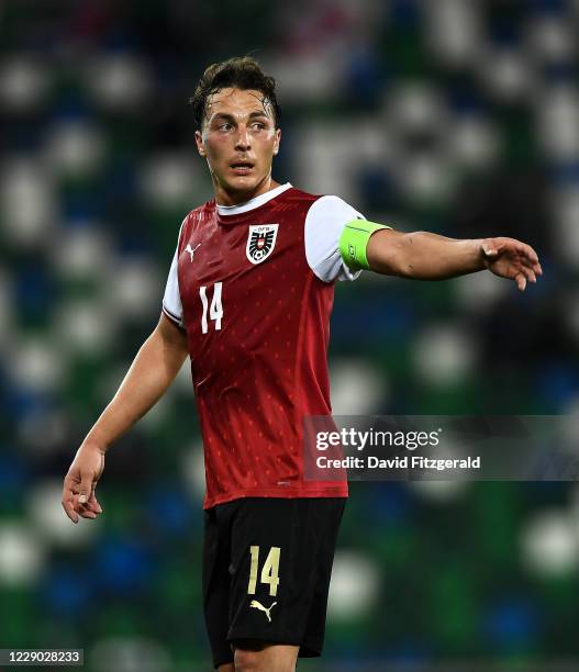 Northern Ireland , United Kingdom - 11 October 2020; Julian Baumgartlinger of Austria during the UEFA Nations League B match between Northern Ireland...