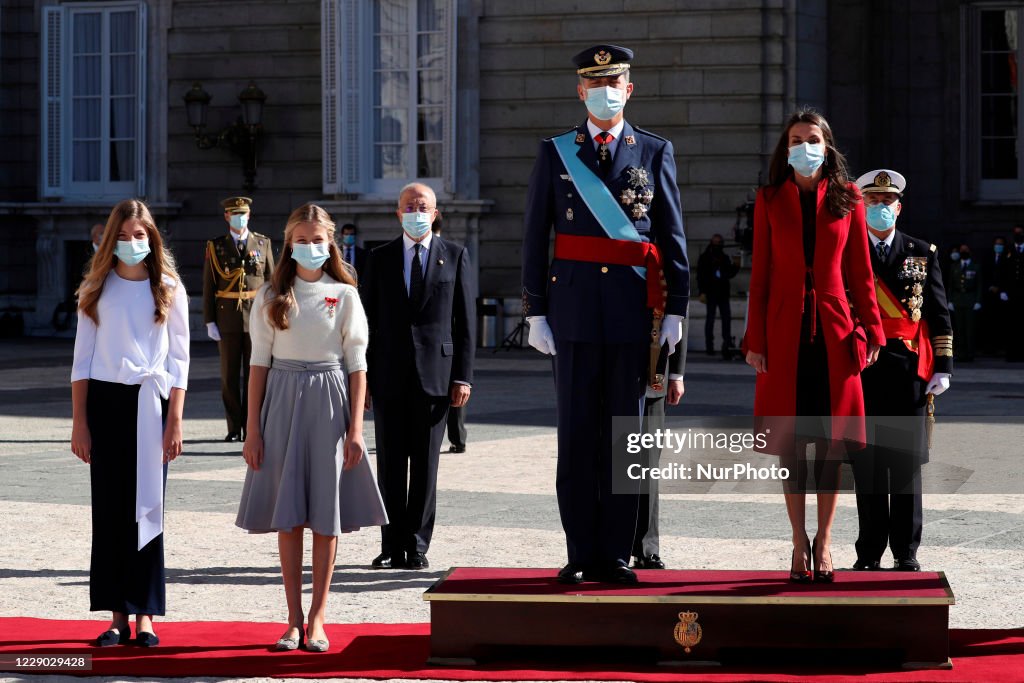 Queen Letizia, King Felipe and family celebrate Spain's National Day