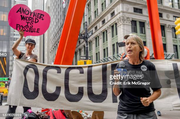Political activist and protest organizer Lisa Fithian - Activists gathered on September 17, 2018 in downtown Manhattan for 7th year celebration of...