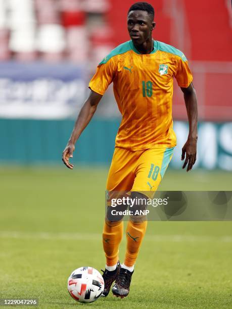 Odilon Kossounou of Ivory Coast during the friendly match between Japan and Ivory Coast at Stadium Galgenwaard on October 13, 2020 in Utrecht,...