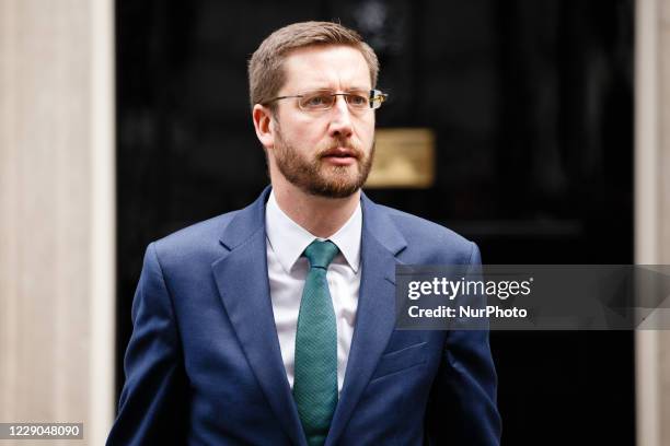 Head of the Civil Service Simon Case leaves 10 Downing Street for the weekly cabinet meeting at the Foreign, Commonwealth and Development Office in...