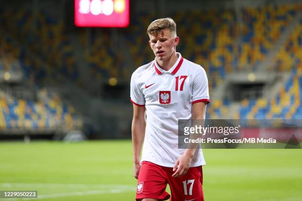 Mateusz Bogusz of Poland in action during the UEFA Euro Under 21 Qualifier match between Poland U21 and Bulgaria U21 at GOSir Stadium on October 13,...