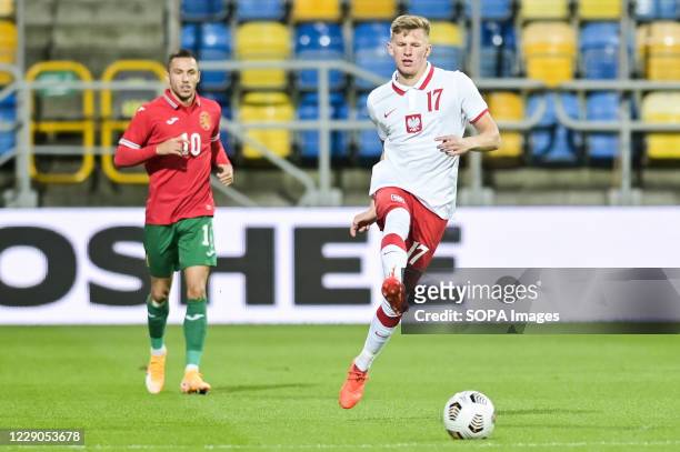 Mateusz Bogusz of Poland seen in action during football U-21 European Championships 2021 Qualifiers match between Poland and Bulgaria at the City...