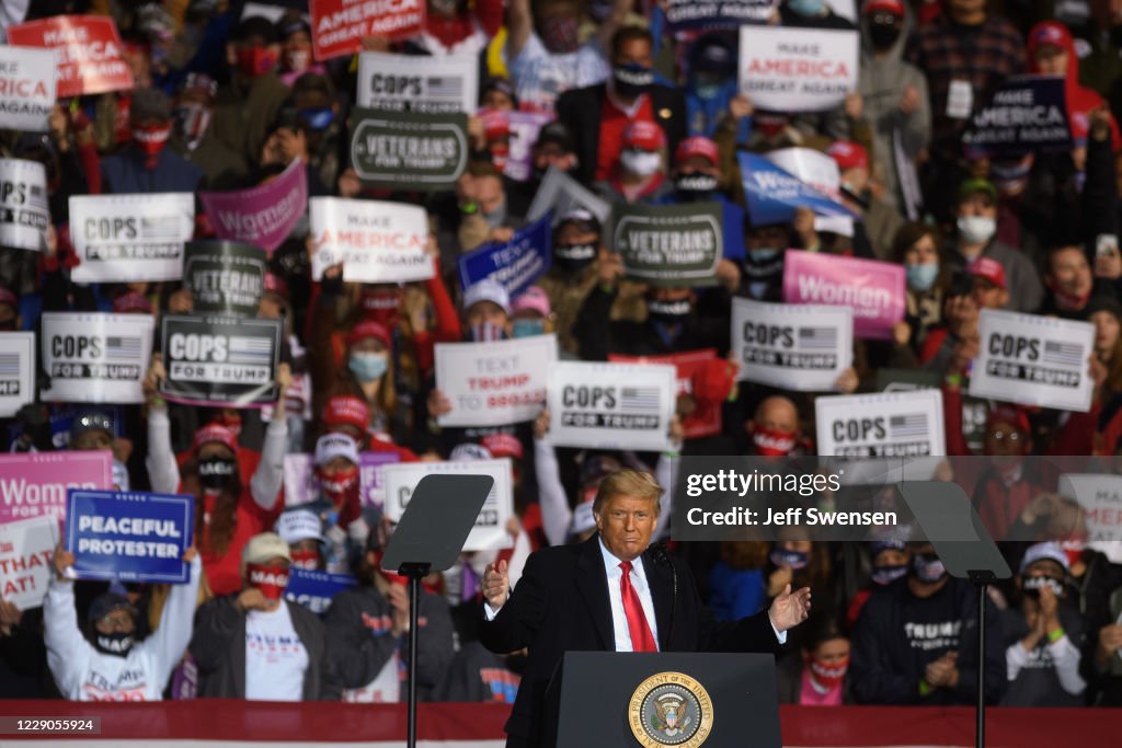 President Trump Holds Rally In Johnstown, Pennsylvania
