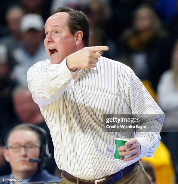 Wichita State head coach Gregg Marshall on the sidelines against Houston on January 18 at Koch Arena in Wichita, Kansas.