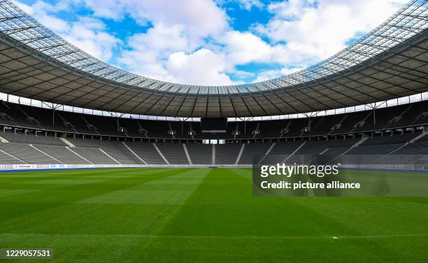 October 2020, Berlin: The interior of the Olympic Stadium. Photo: Jens Kalaene/dpa-Zentralbild/ZB