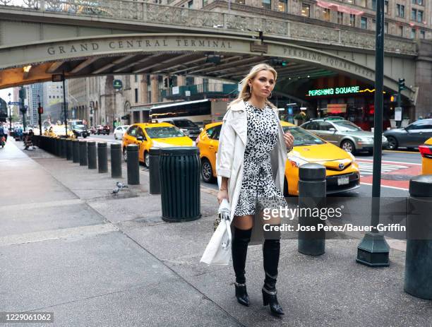 Irina Baeva is seen on October 13, 2020 in New York City.