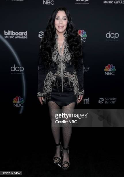 Backstage -- 2020 BBMA at the Dolby Theater, Los Angeles, California -- Pictured: In this image released on October 14, Cher attends the 2020...