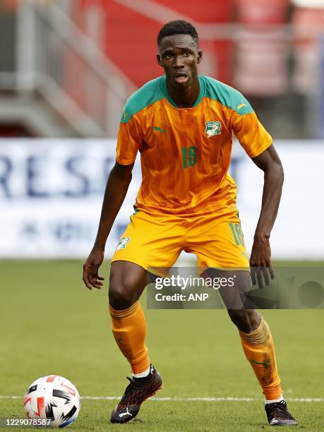 Odilon Kossounou of Ivory Coast during the friendly match between Japan and Ivory Coast at Stadion Galgenwaard on October 13, 2020 in Utrecht,...