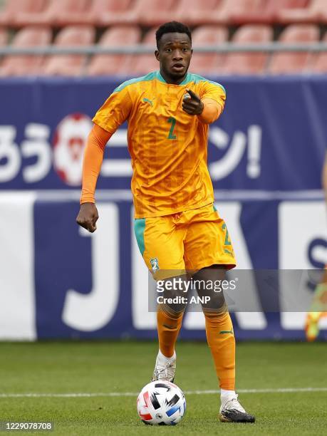 Sinaly Diomande of Ivory Coast during the friendly match between Japan and Ivory Coast at Stadion Galgenwaard on October 13, 2020 in Utrecht,...