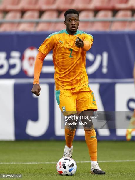Sinaly Diomande of Ivory Coast during the friendly match between Japan and Ivory Coast at Stadion Galgenwaard on October 13, 2020 in Utrecht,...