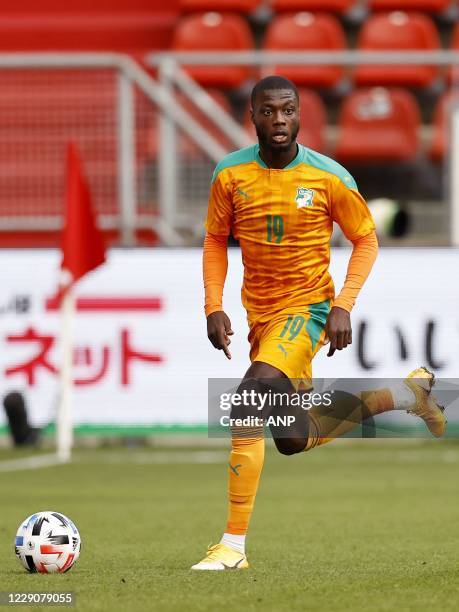 Nicolas Pepe of Ivory Coast during the friendly match between Japan and Ivory Coast at Stadium Galgenwaard on October 13, 2020 in Utrecht,...