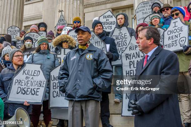 Borough President of Brooklyn Eric Adams - The Activist group #GetOrganizedBK held a rally and DIE-IN on March 11, 2017 at the Brooklyn Borough Hall...