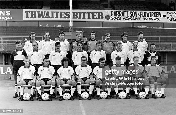 George Gryba Preston North End line up for a team photograph at Deepdale in... News ...