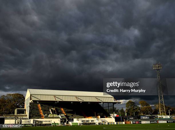 Dundalk , Ireland - 16 October 2020; A general view inside the stadium prior to the SSE Airtricity League Premier Division match between Dundalk and...