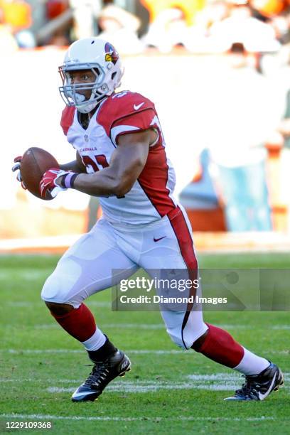 Running back David Johnson of the Arizona Cardinals carries the ball in the fourth quarter of a game against the Cleveland Browns on November 1, 2015...