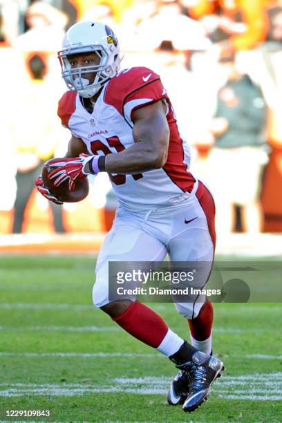 Running back David Johnson of the Arizona Cardinals carries the ball in the fourth quarter of a game against the Cleveland Browns on November 1, 2015...