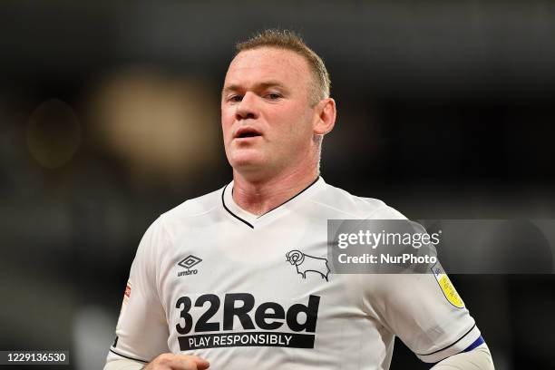 Wayne Rooney of Derby County during the Sky Bet Championship match between Derby County and Watford at the Pride Park, Derby, England on 16th October...