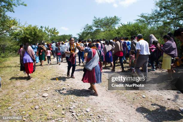 Festivities In Honor Of Saint Luke on October 10, 2020 in Ahuehuepan, Guerrero, Mexico. In the Nahua indigenous community of Ahuehuepan, Guerrero,...