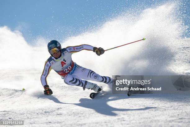 Alexander Schmid of Germany competes during the Men's Giant Slalom of the Audi FIS Alpine Ski World Cup on October 18, 2020 in Soelden, Austria.