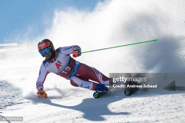 Roland Leitinger of Austria competes during the Men's Giant Slalom of the Audi FIS Alpine Ski World Cup on October 18, 2020 in Soelden, Austria.