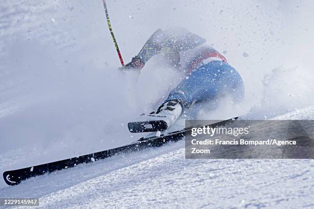 Ted Ligety of USA crashes out during the Audi FIS Alpine Ski World Cup Men's Giant Slalom on October 18, 2020 in Soelden, Austria.