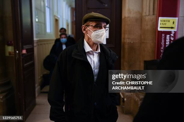 Former leader of Basque separatist group ETA, Josu Ternera, whose real name is Jose Antonio Urrutikoetxea Bengoetxea, exits a courtroom at the...