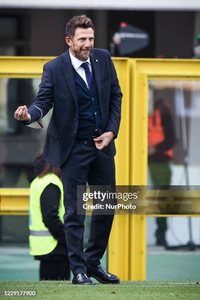 Cagliari coach Eusebio Di Francesco gestures during the Serie A football match n.4 TORINO - CAGLIARI on October 18, 2020 at the Stadio Olimpico...