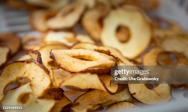 Apple rings produced on a organic farm on October 12, 2020 in St. Peter, Italien.