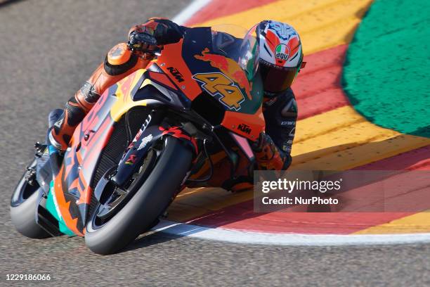 Pol Espargaro of Spain and Red Bull KTM Factory Racing KTM during the MotoGP of Aragon at Motorland Aragon Circuit on October 18, 2020 in Alcaniz,...