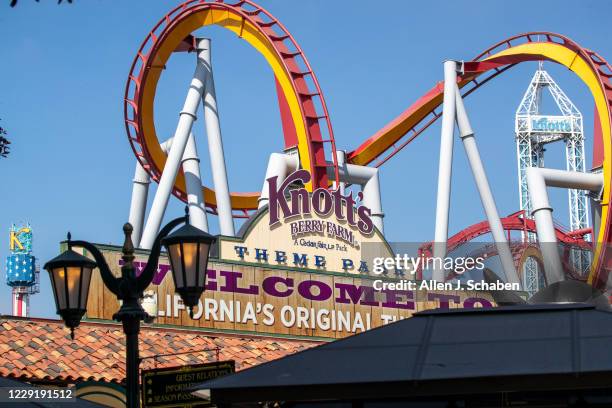 View of Knott's Berry Farm, which is closed due to the coronavirus pandemic, on Tuesday, Oct. 20, 2020 in Buena Park, CA. Orange County, also home to...