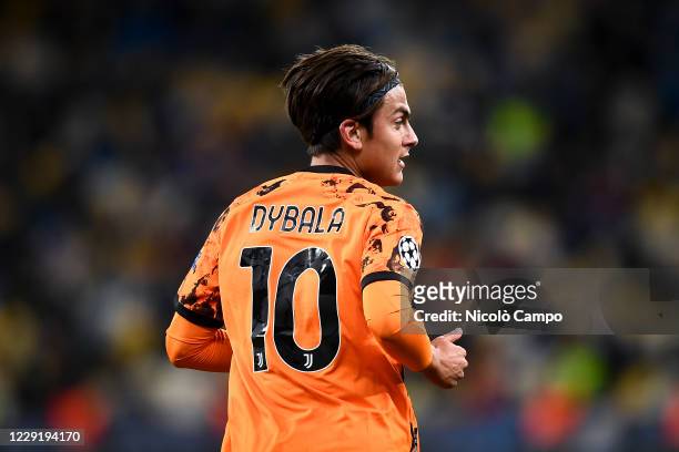 Paulo Dybala of Juventus FC looks on during the UEFA Champions League football match between FC Dynamo Kyiv and Juventus FC. Juventus FC won 2-0 over...