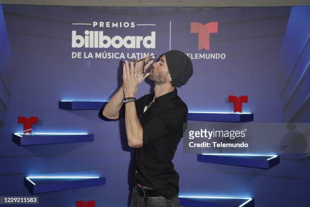 Pictured: Enrique Iglesias, Winner of Top Latin Artist of All Time, backstage at the BB&T Center in Sunrise, FL on October 21, 2020 --